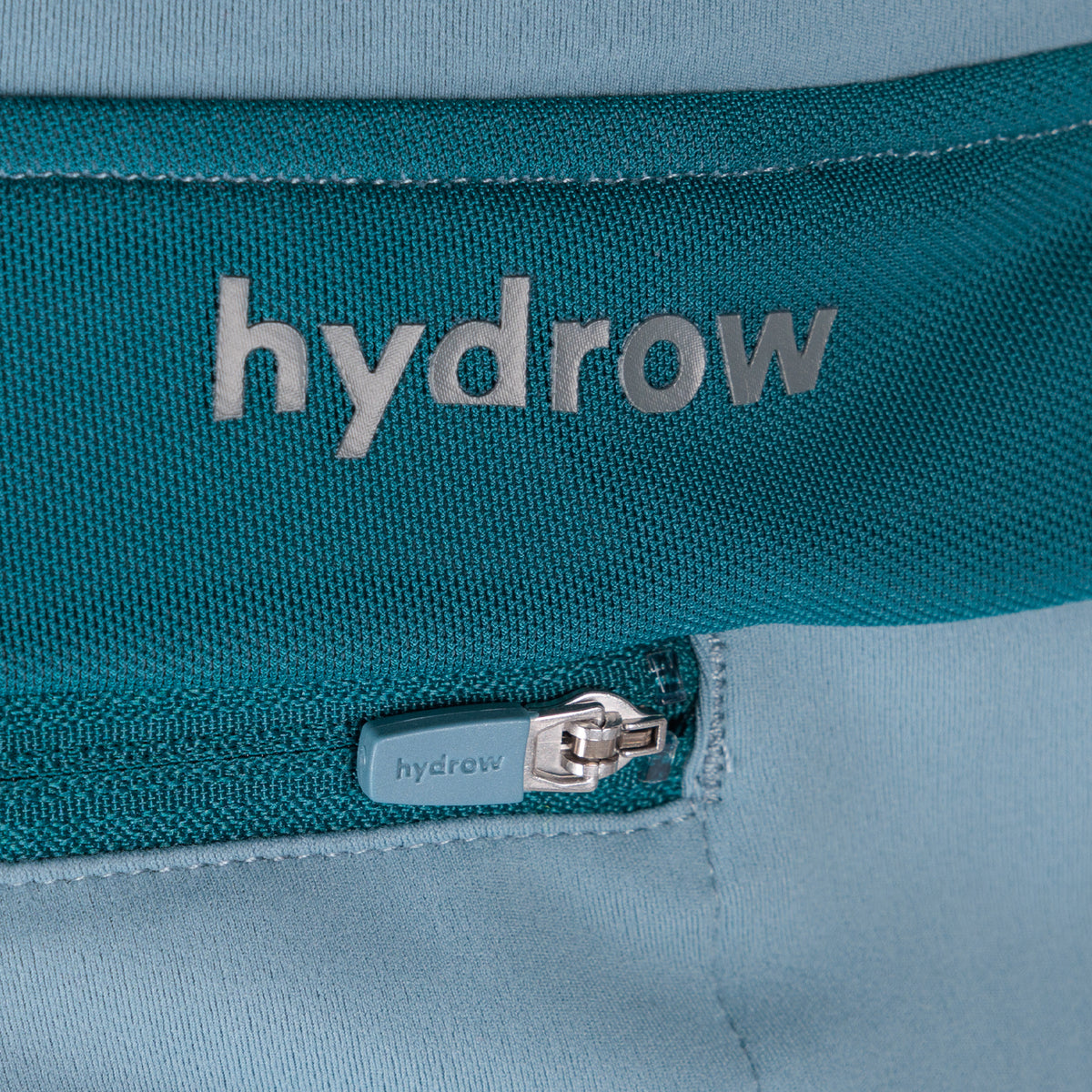 closeup of hydrow logo above rear pocket