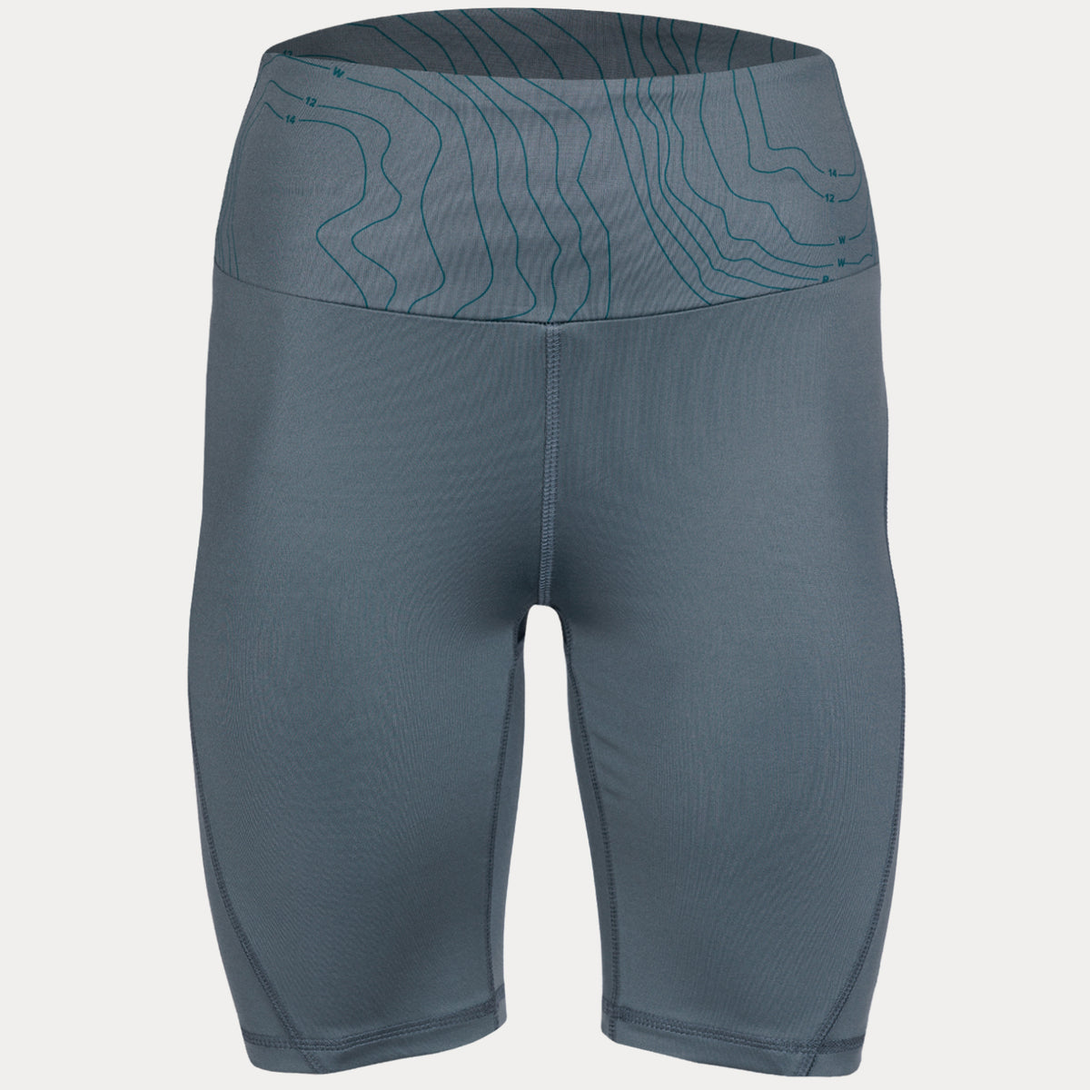 front view photo of compression shorts in dark blue
