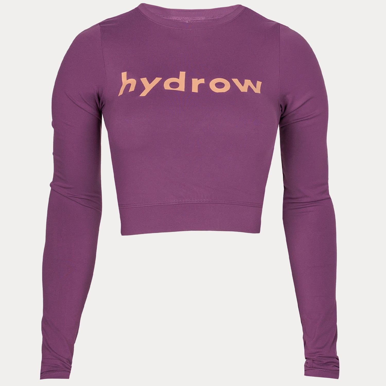 plum keyhole crop with hydrow logo on chest