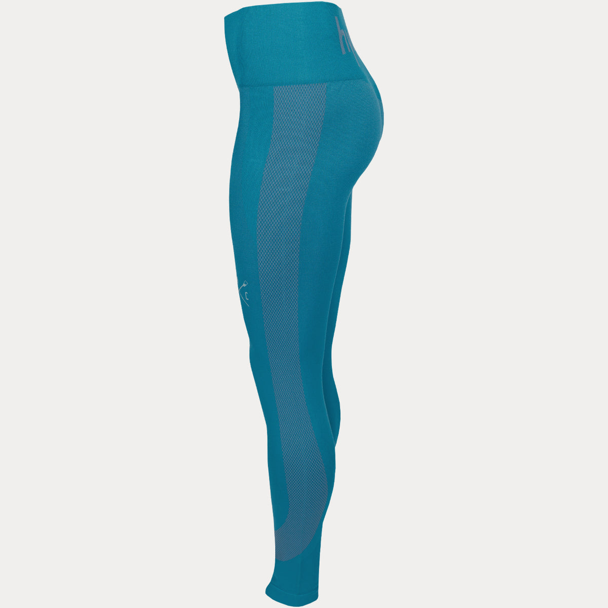 size view of dark blue flex seamless leggings