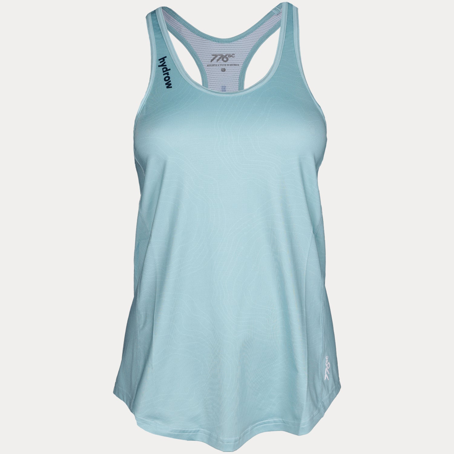 Light blue training tank with dark blue hydrow logo on right shoulder