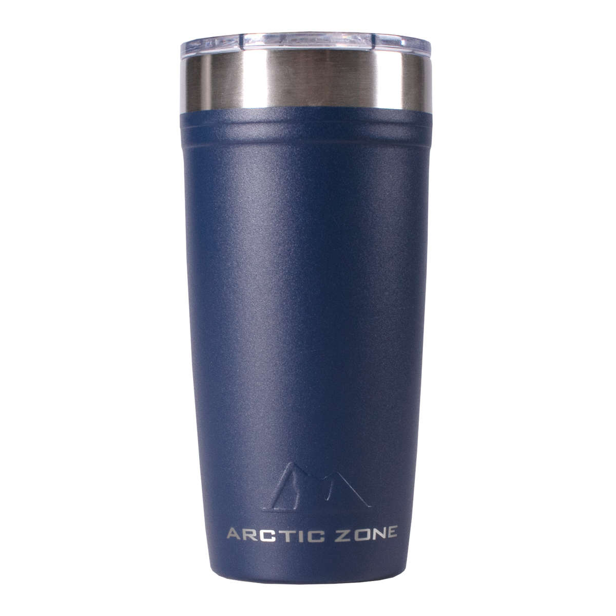 Navy Arctic zone tumbler showing ARCTIC ZONE logo near the bottom on side