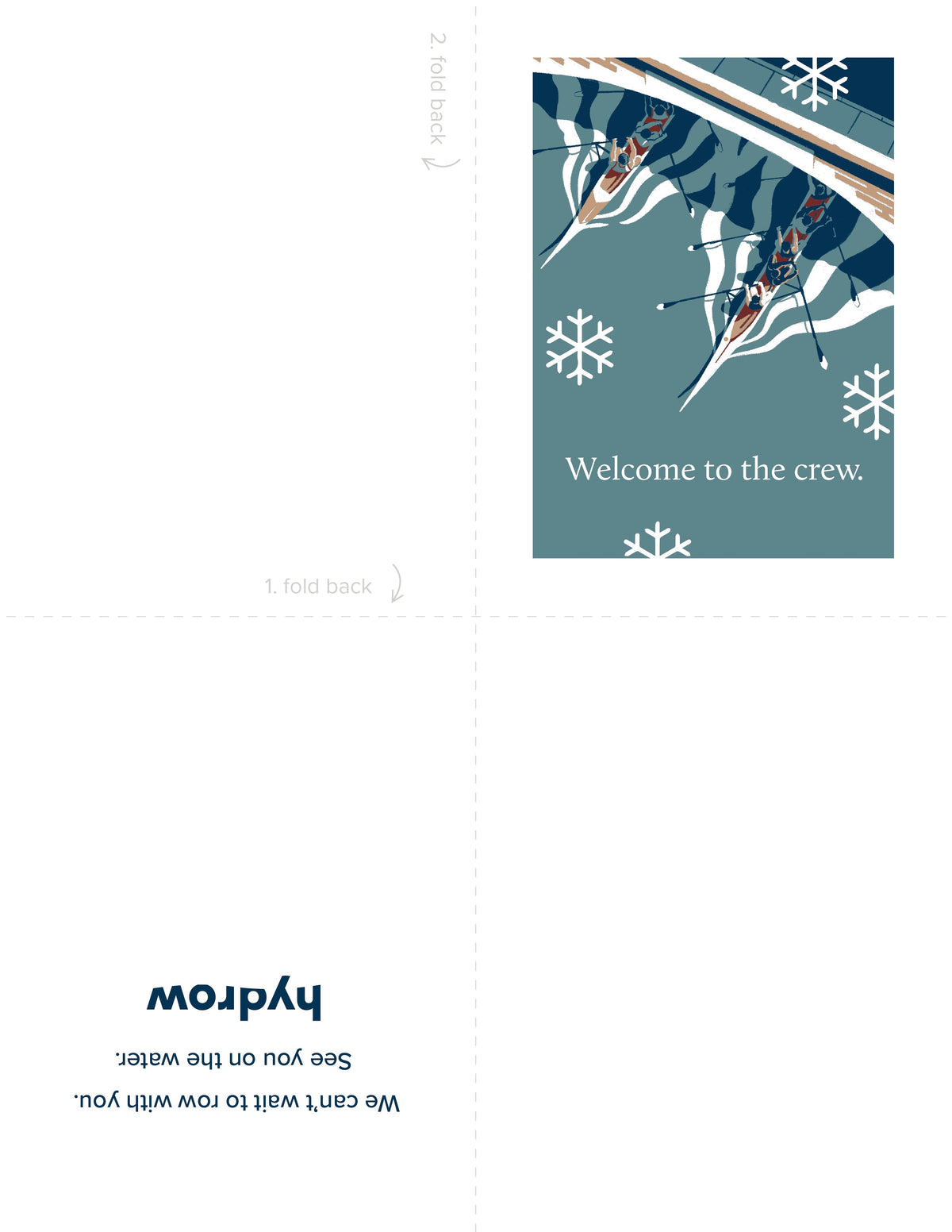 Welcome to Hydrow card (holiday)